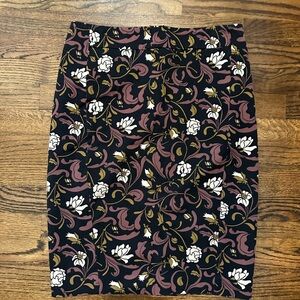 Loft Floral Patterned Pencil Skirt